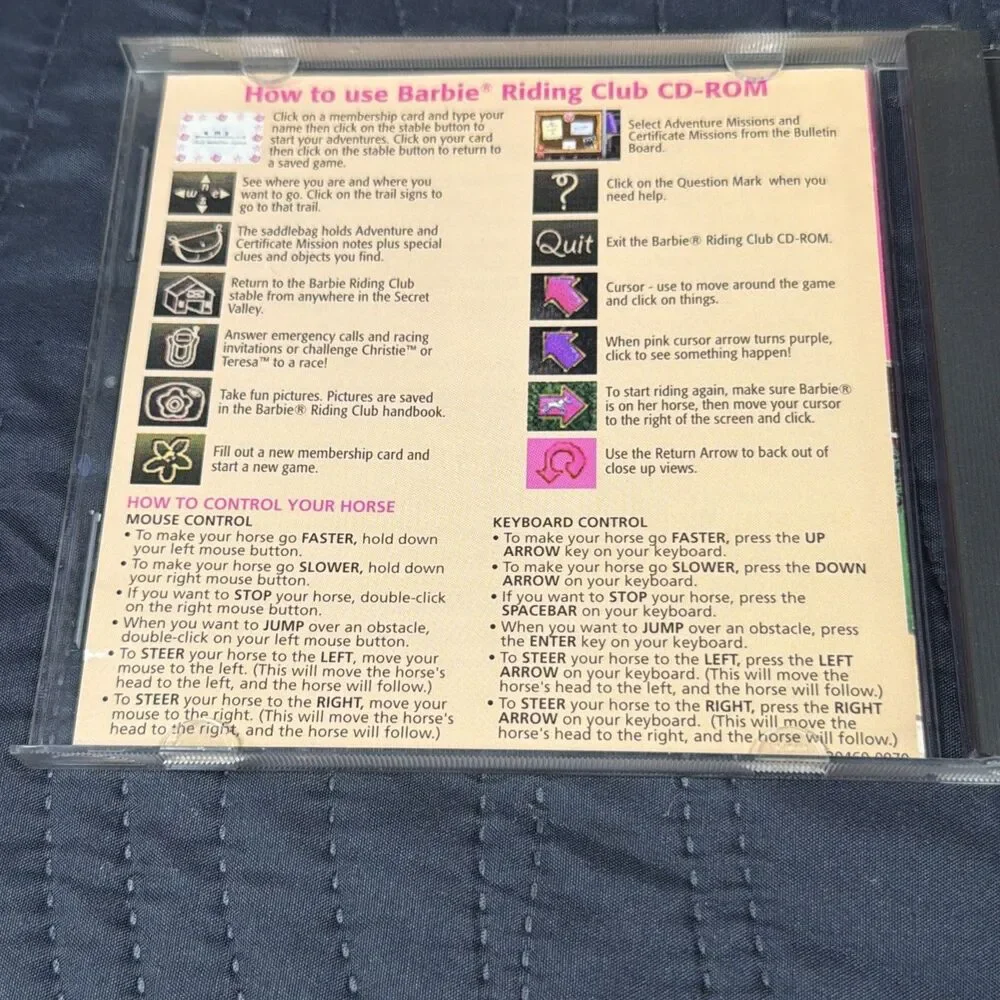 Barbie Riding Club PC CD-ROM Game Complete w/ Jewel Case Windows 95/98 Mattel